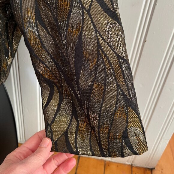 Vintage 3/4 Sleeve Metallic Bolero, Size Small - Picture 3 of 8